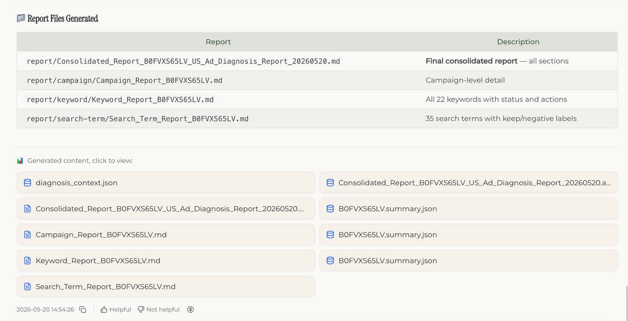 Report Files Generated: 4 markdown reports + JSON summaries